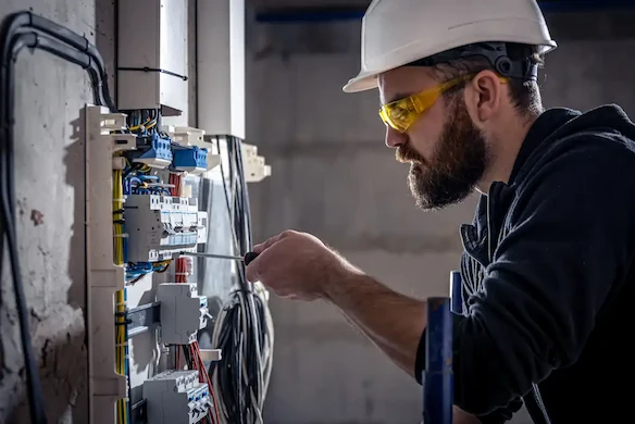 Electrician working